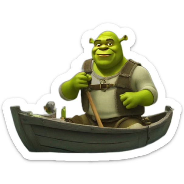 Shrek fishing sticker