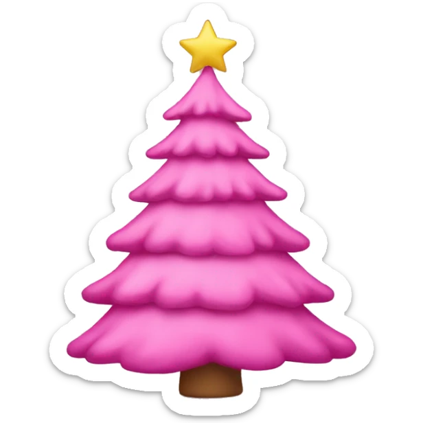 Pink Christmas tree  sticker