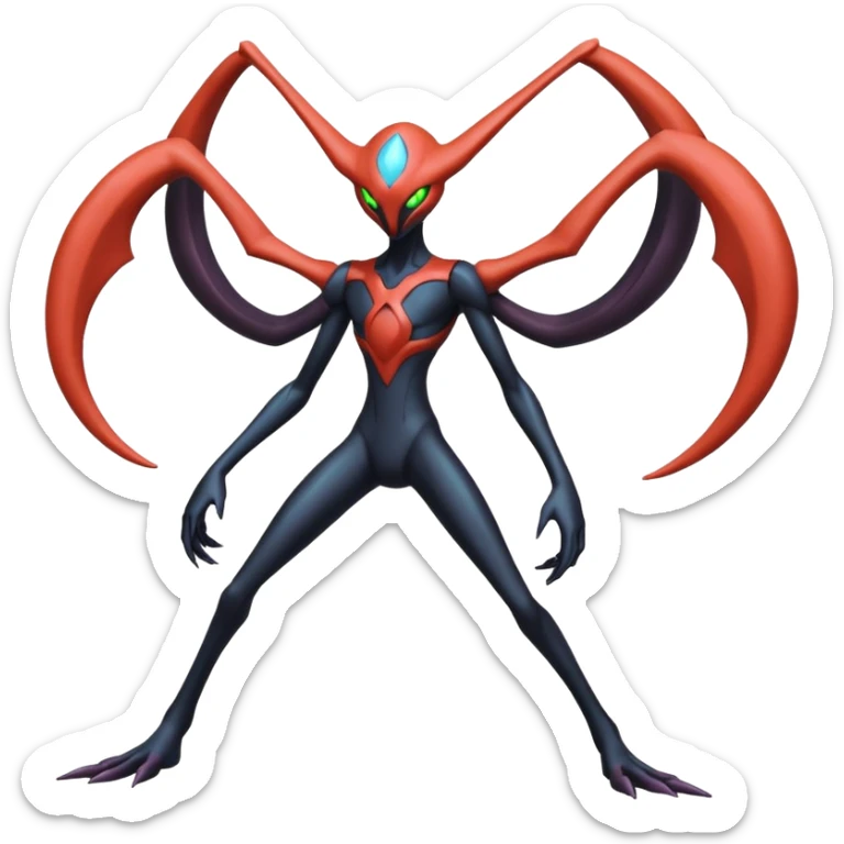 Deoxys-Darkrai-Yveltal-Lunala-Fakémon-hybrid-creature (full body)  sticker
