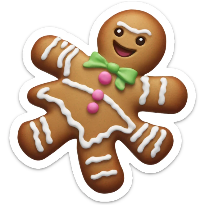 Pastel gingerbread man sticker