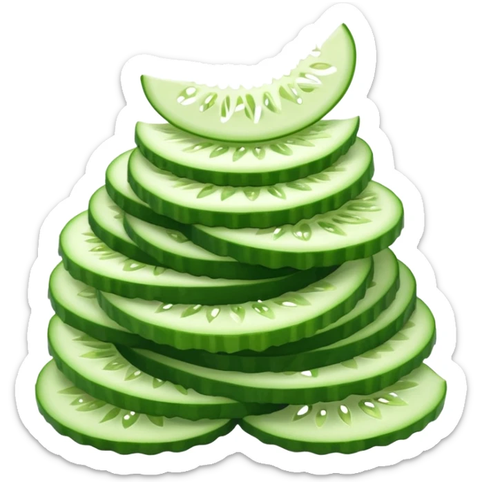 a big pile of grated green slices of vegetable sticker