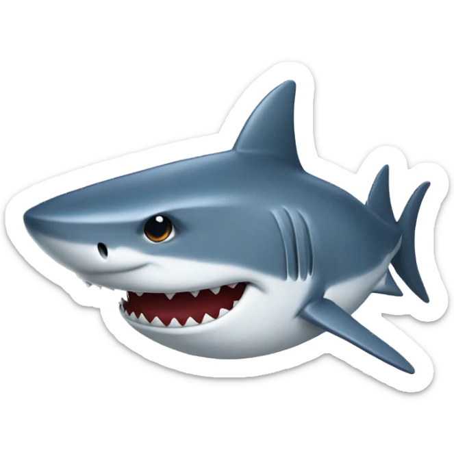 Shark with a top hat sticker