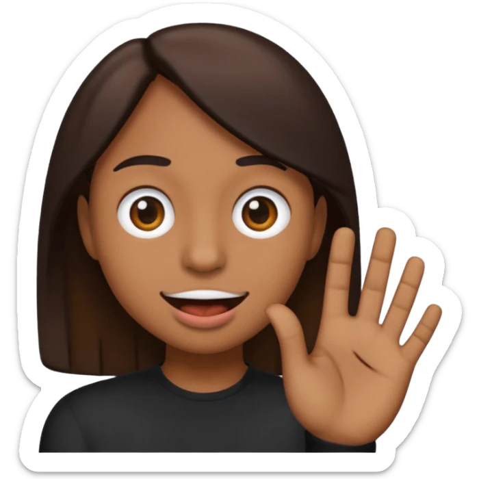 Tourne cet emoji 🤜 de -90 degrés et met le sur la bouche de cette emoji 😭 sticker