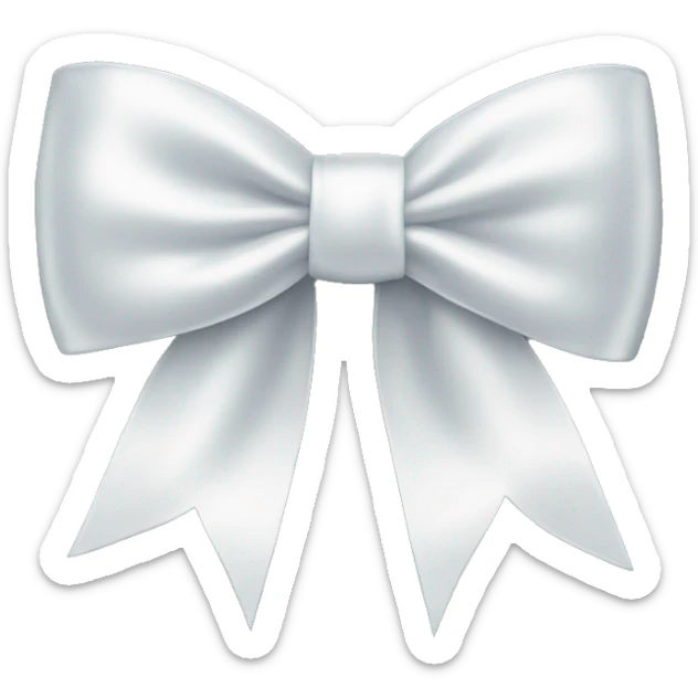 white satin bow sticker