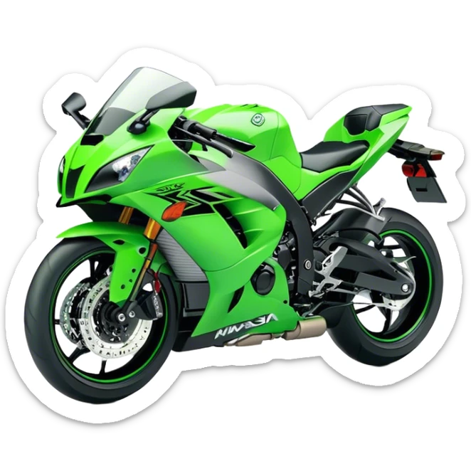 Kawasaki Ninja (Sportbike) - Kawasaki Ninja ZX-10R (Model Year: 2022) (Iconic colour: Green) sticker
