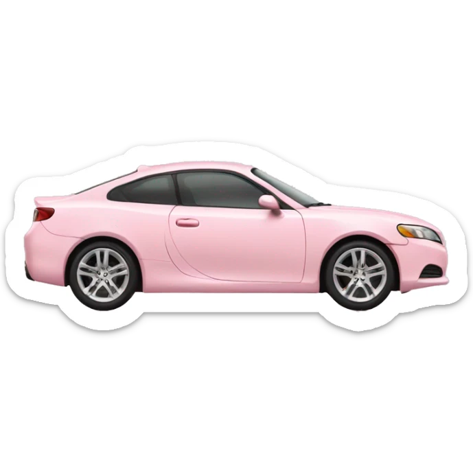 light pink car sticker