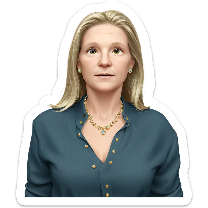 elegant girl with jewelry sticker