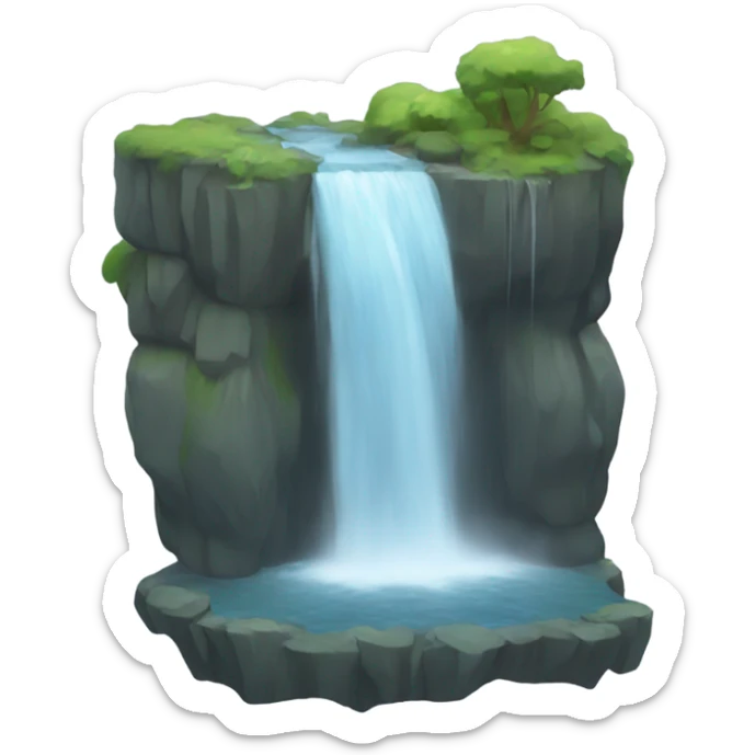 Waterfall sticker