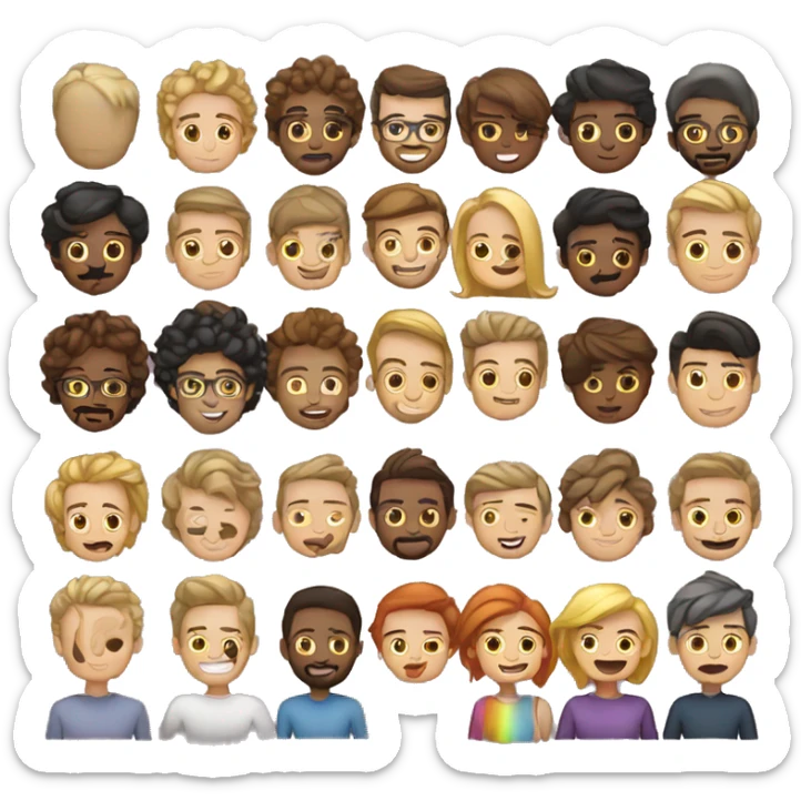 Friend group with mixed homosexual and heterosexual men and women that are not well sticker