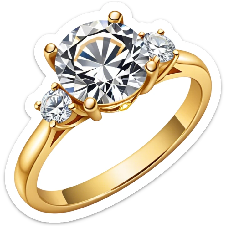 Create a bright and detailed icon representing jewelry art and the craft of making jewelry. The design should feature elements like a sparkling diamond, a gold ring, a jeweler’s tools (such as pliers and a workbench), and some delicate detailing that conveys craftsmanship and luxury. The icon should be clean, vibrant, and visually striking, with a balance of sophistication and creativity. sticker