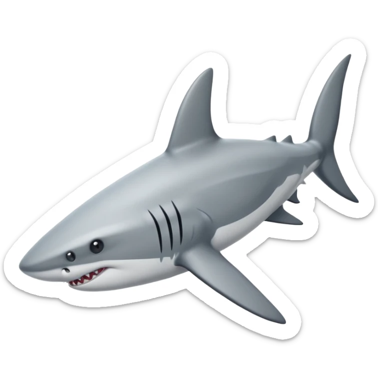 shark with nike shoes on each of his legs and one on his legs sticker