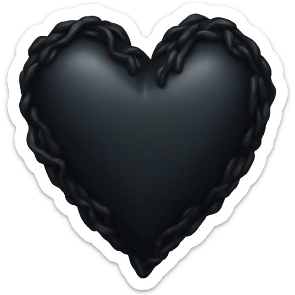 Black heart sticker