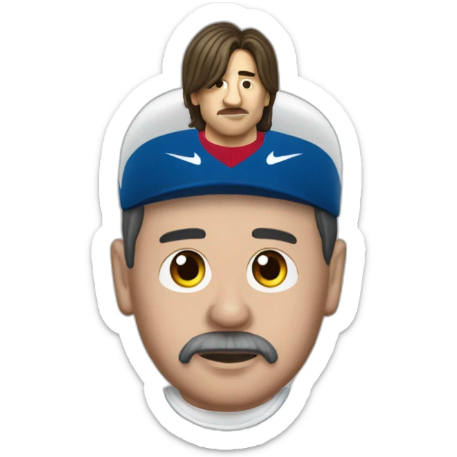 Pinochet wearing Lionel Messi's football shirt sticker