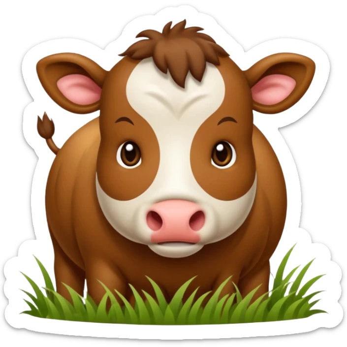 Vaca escocesa de las tierras altas donde no se le ven los ojos sticker