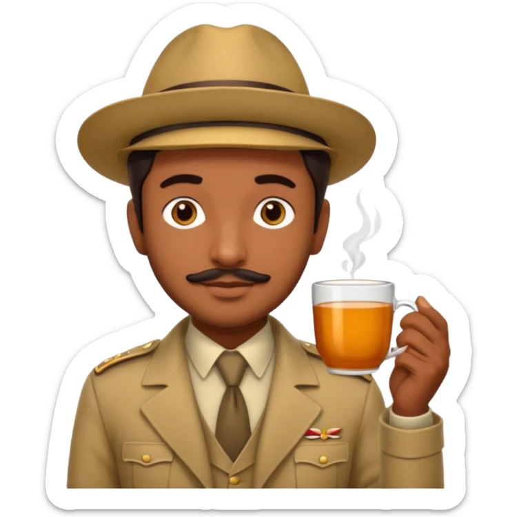 Gabar singh in sholay movie, taken cup of ttea sticker