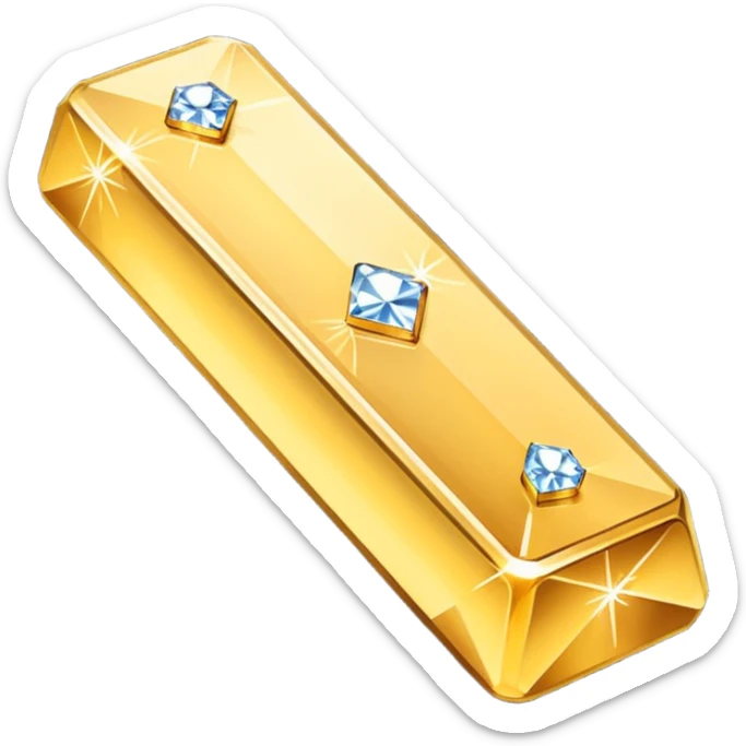 create a golden diamond bar emoji  the most attractive any one or all of them ill choose it should be fully golden sticker