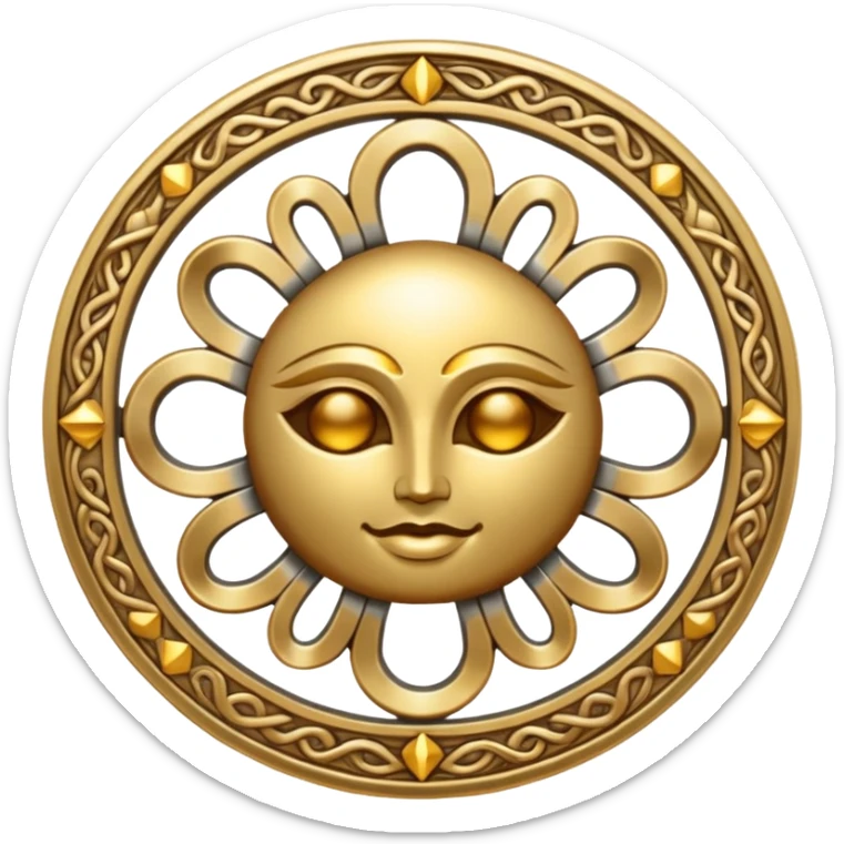 symbol of divine synergy between earth God, sun God, sea God and Death God sticker