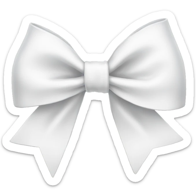 white bow sticker
