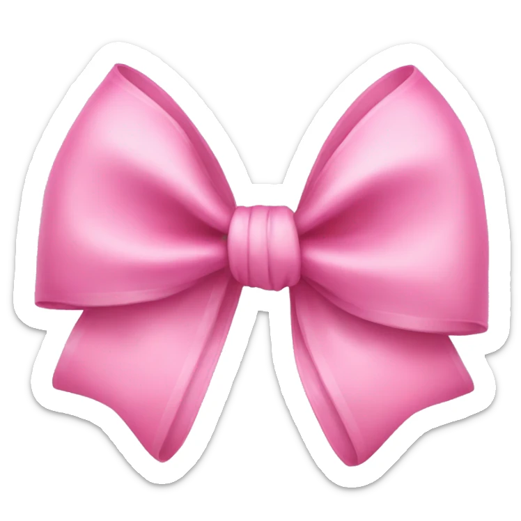 Pink bow sticker