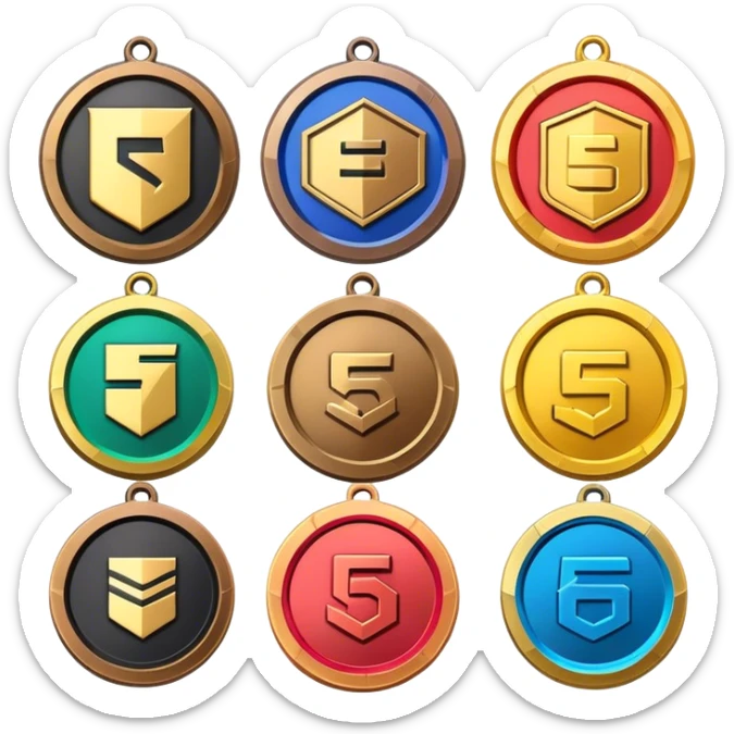 rainbow 6 seige rank medals from broze tom champion to emoji  medals sticker