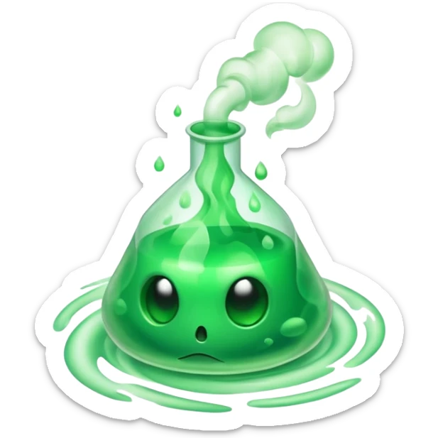 poisonous gas, isometric sticker