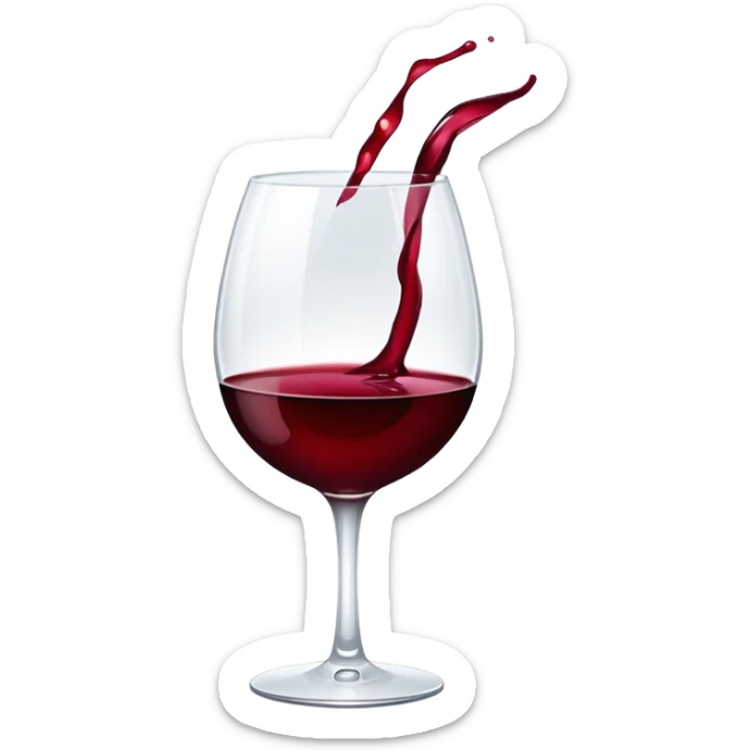 Red wine sticker