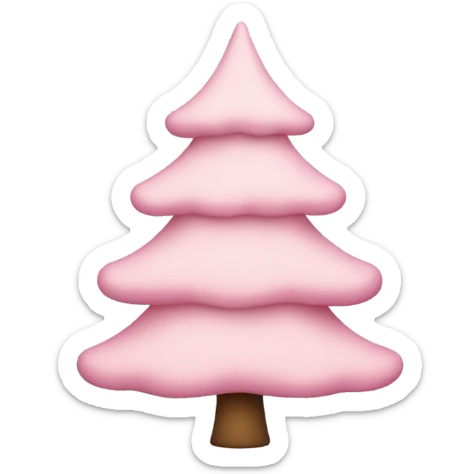 Light pink Christmas tree sticker