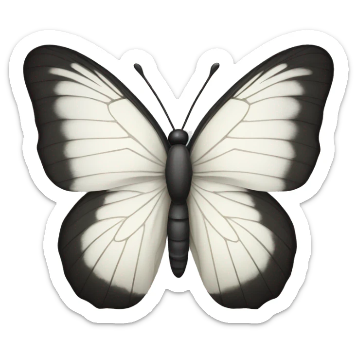 white butterfly  sticker