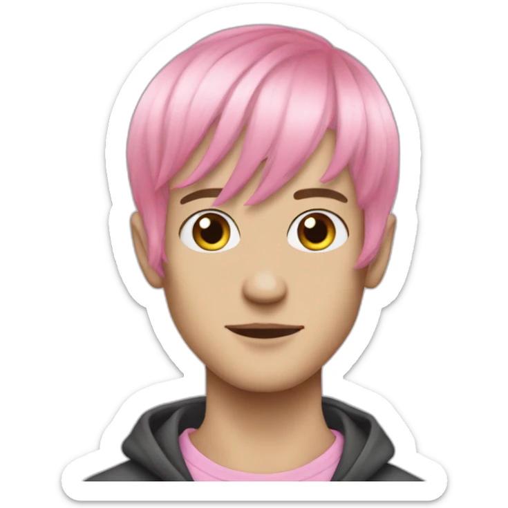 Lil peep have a pink hair have a pink hair sticker