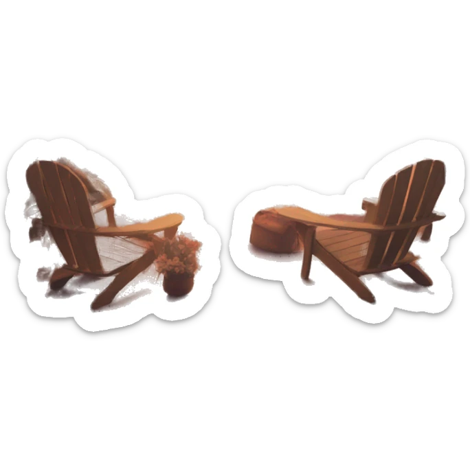 Boho sunset vintage sticker