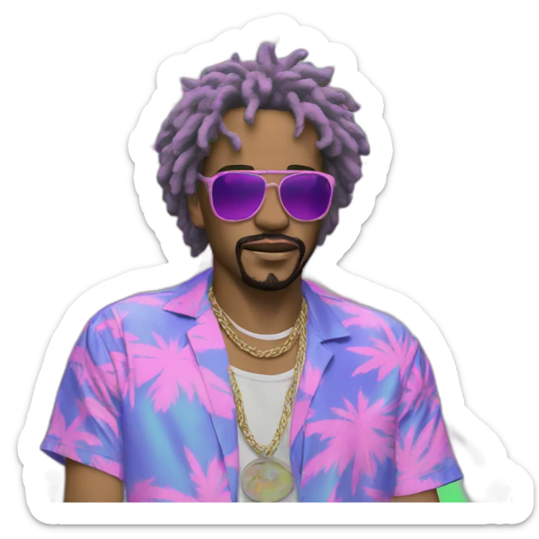 420 vaporwave  sticker