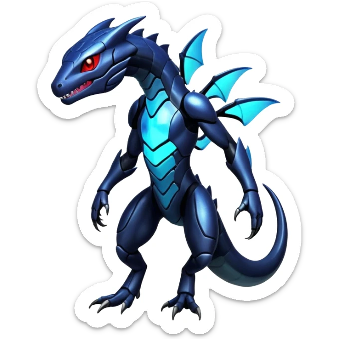 Shiny Exotic epic Salandit-Genesect-Koraidon-Fakémon-hybrid-creature (full body)  sticker