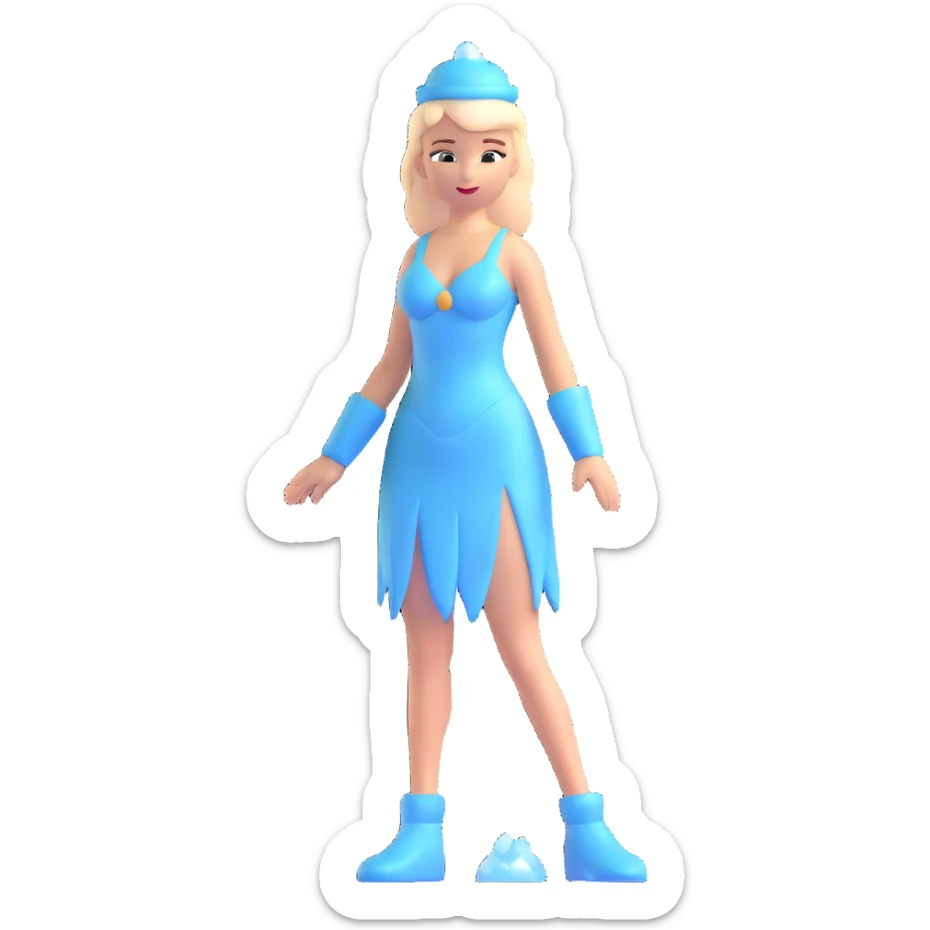 ice woman standing sticker