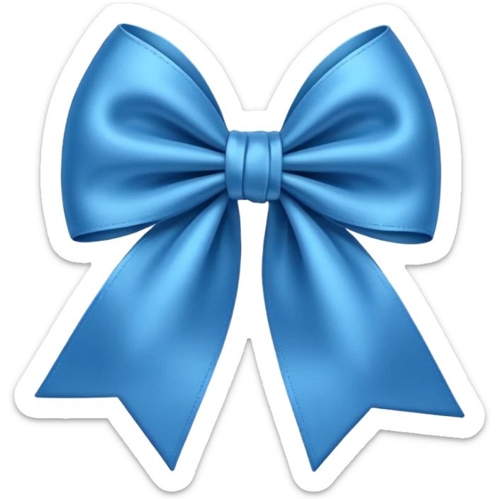 Blue bow  sticker
