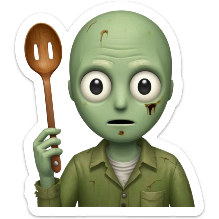 the meme from 2004 salad fingers i like rusty spoons no hair  sticker
