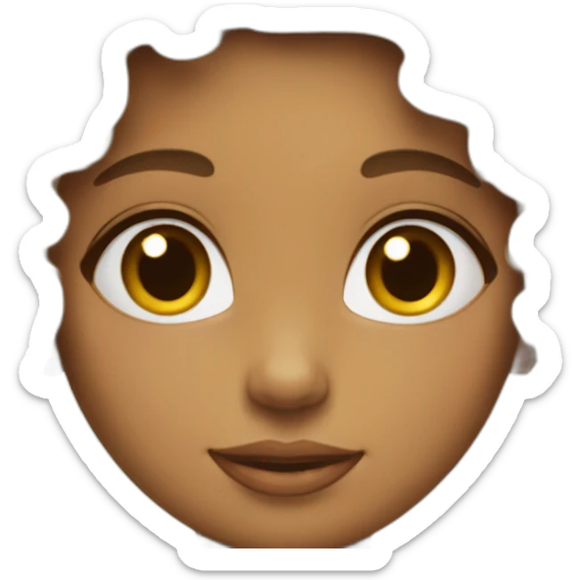 A girl with curly hair and has a buety spot on her cheek sticker