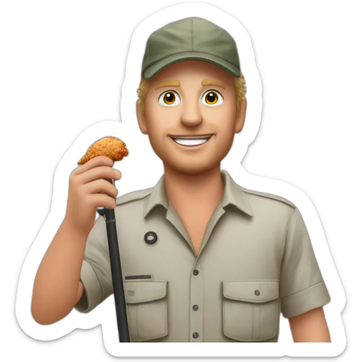 Gazza’s trip to the Gaza Strip fishing rod fried chicken sticker