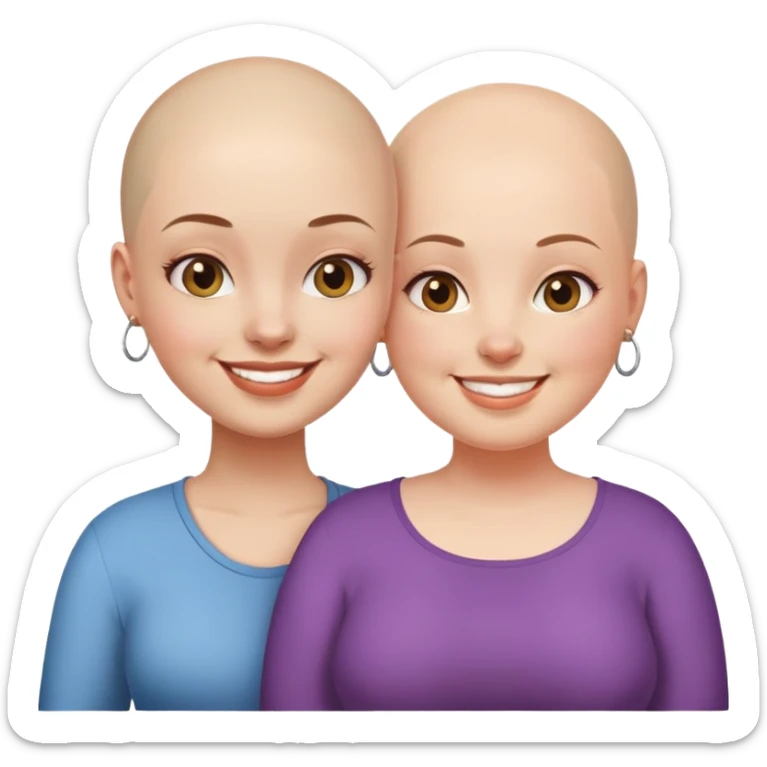 One bald girl best friend and one fat girl best friend sticker