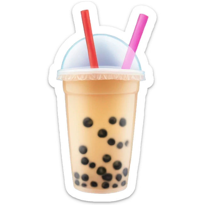Bubble tea sticker