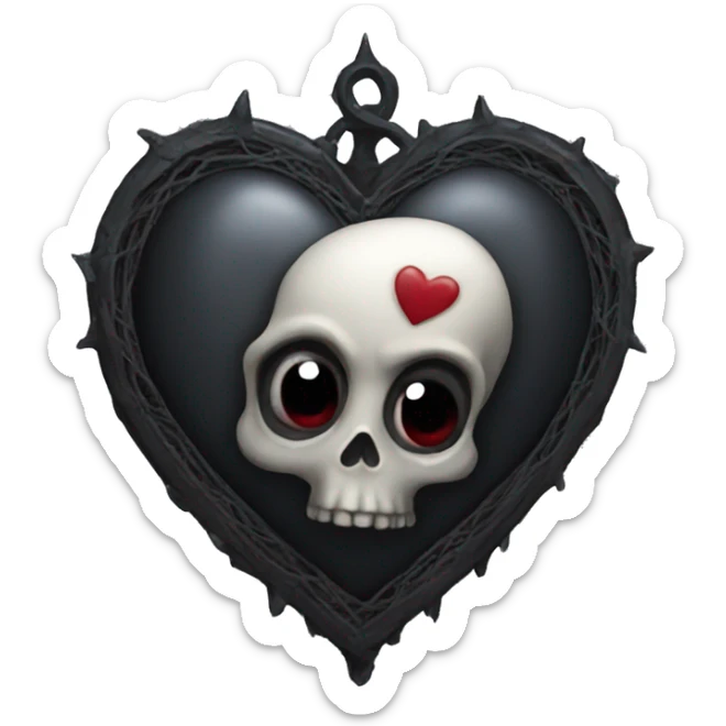 Gothic heart  sticker