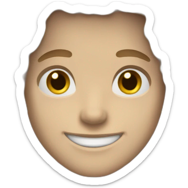 white-male-teenager-brown-hair-eyes-smile sticker