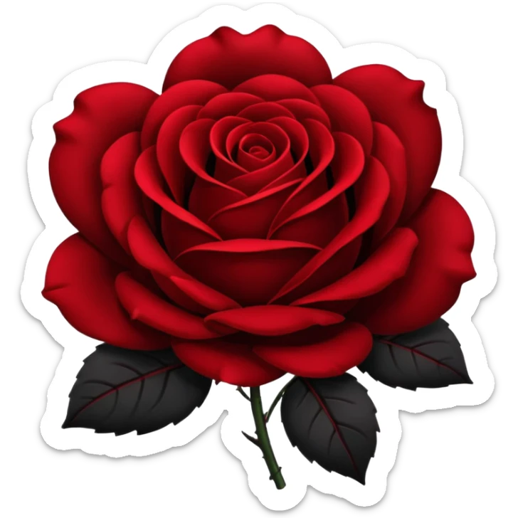 Rosa negra sticker