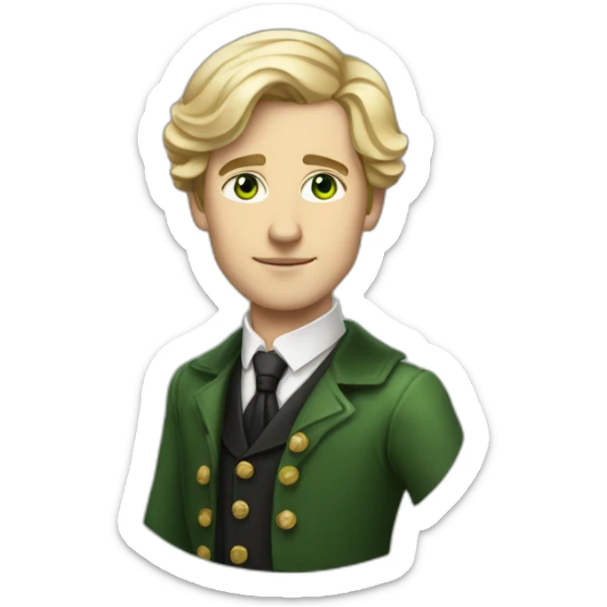 Full-length-fit-young-british-male-historian-with-blonde-hair-and-green-eyes sticker