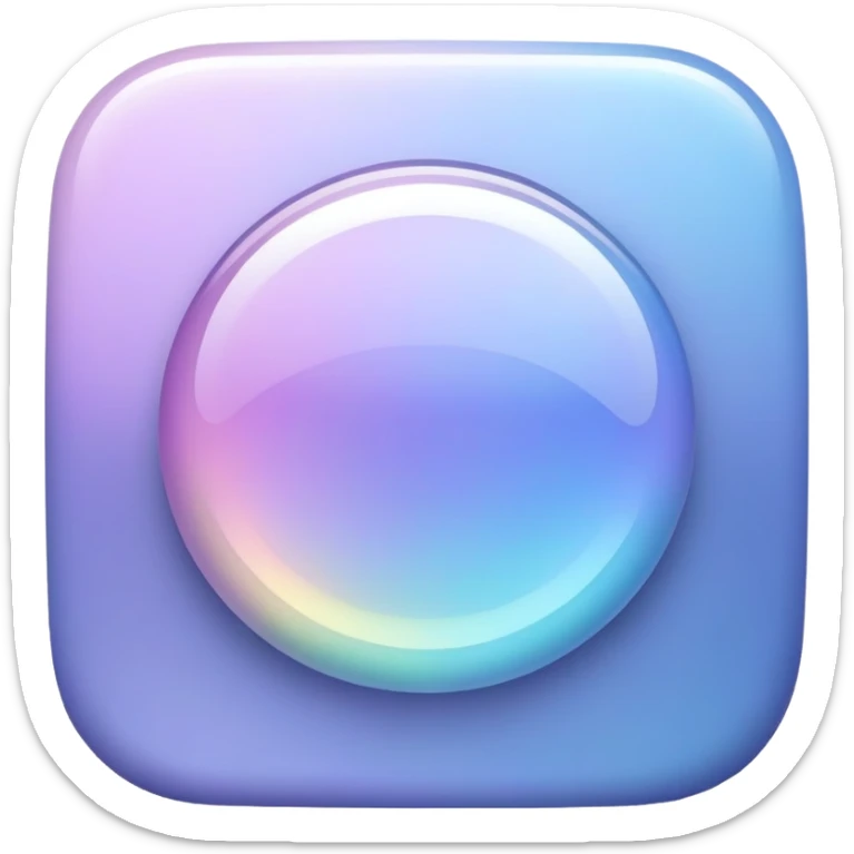 Iridescent pastel indigo formal elegant sophisticated cultured neat pretty beautiful nifty app icon sticker