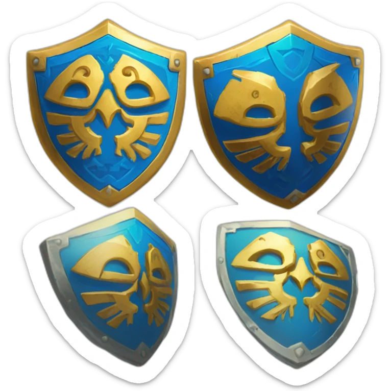 blue-hylian-shield-legend-of-zelda-breath-of-the-wild sticker