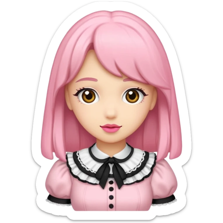 Fiyonklu ve pembe lolita fakat erkek giyisin sticker