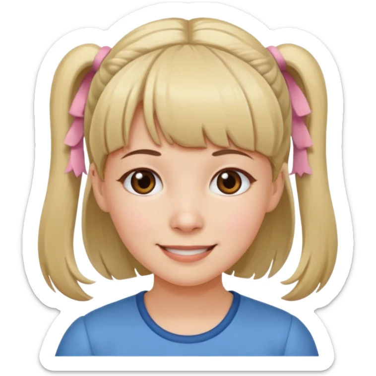 It's a trend setter that gives information related to all kinds of skin and beauty, but it's mild, has bangs and pigtails. It's a little cute and smiling, but it has to be an adult and pure sticker