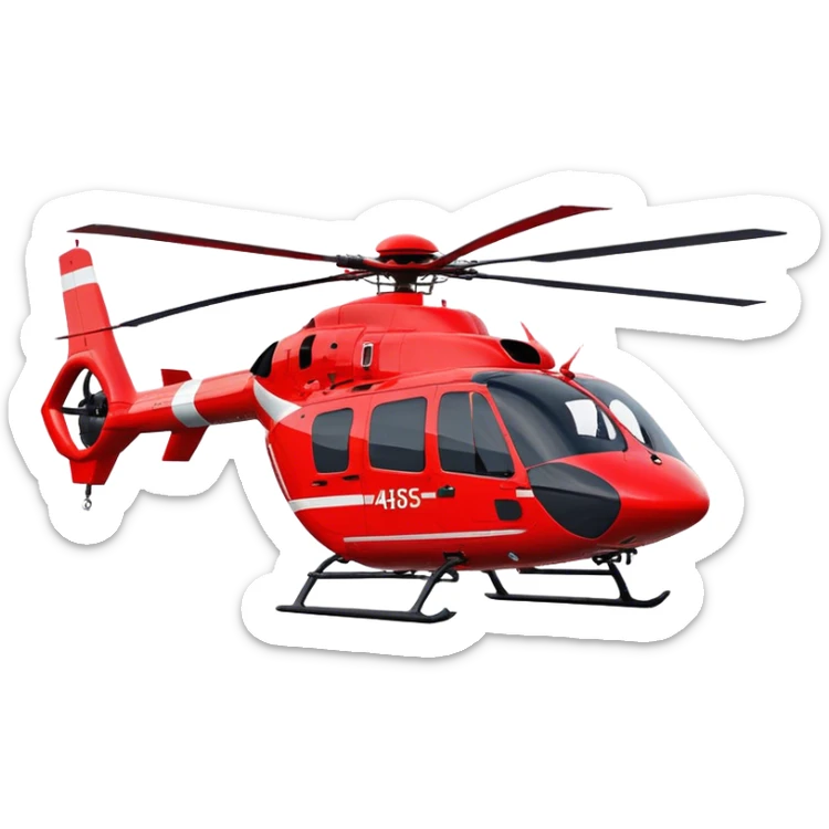 Rescue Helicopter - Airbus H145 (Model Year: 2021) (Iconic colour: Red with white) sticker