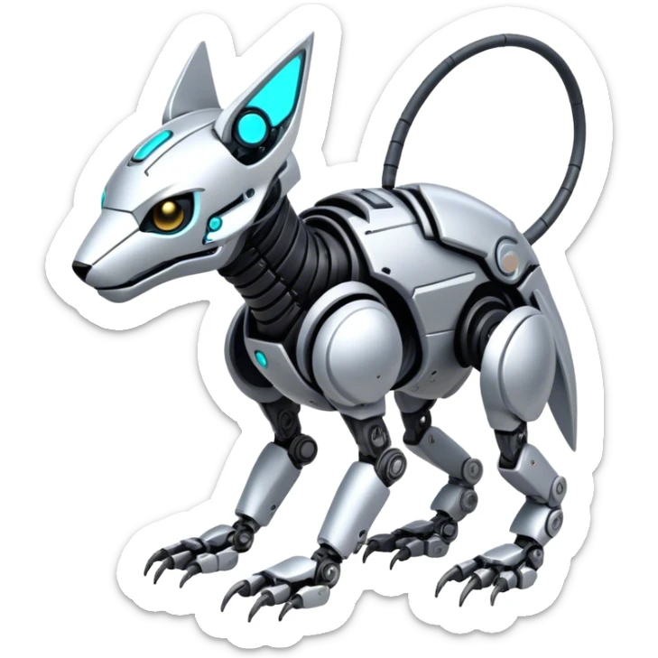 Modern Futuristic Cyborg-Vernid-Trico-Protogen-Robot-species by LiLaiRa full body sticker