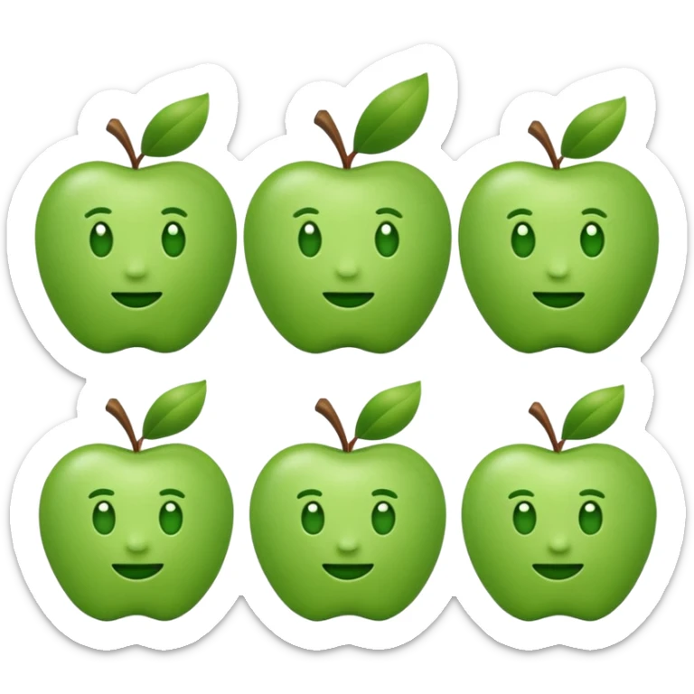 Create a yuan sign emoji in apple emoji style with green color, no text, just the symbol. sticker